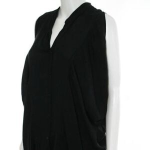 Emerson Thorpe Black Pullover SS V-Neck Blouse S